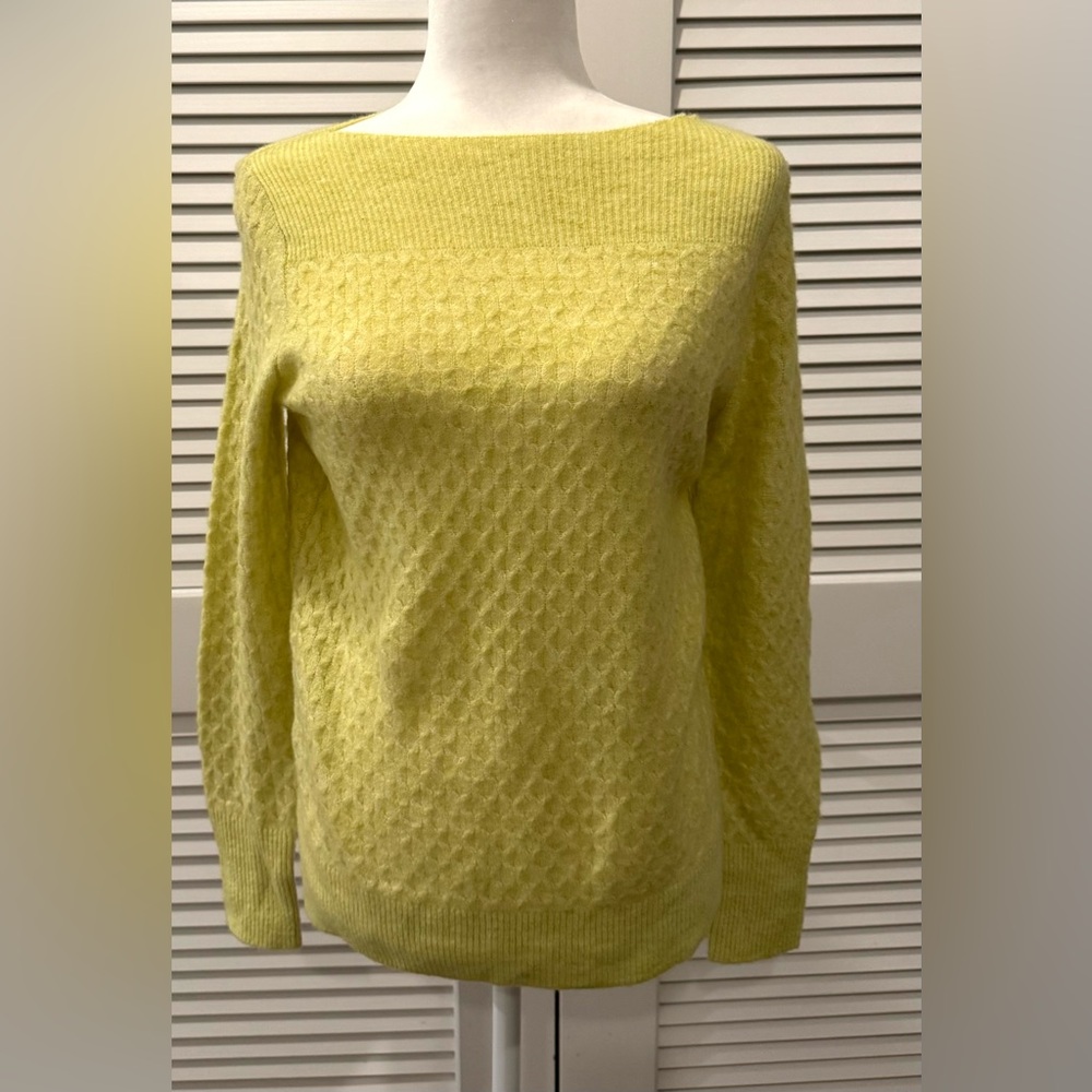 LOFT Lemon Yellow Crew Neck Sweater
